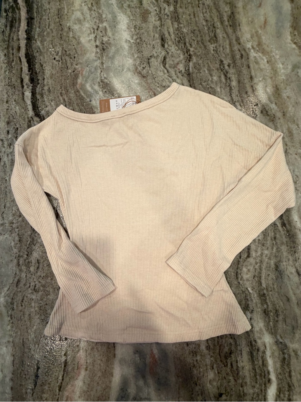 NWT! OGL Move Off Shoulder Ribbed Long Sleeved Top Size Large Off White.